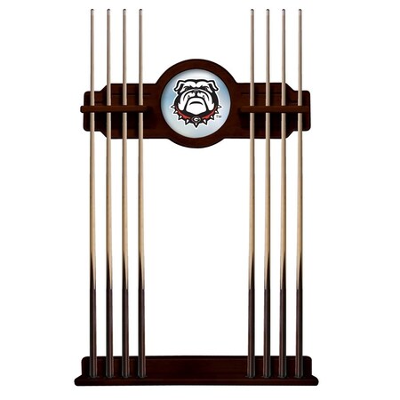 Georgia Bulldog Cue Rack In English Tudor Finish